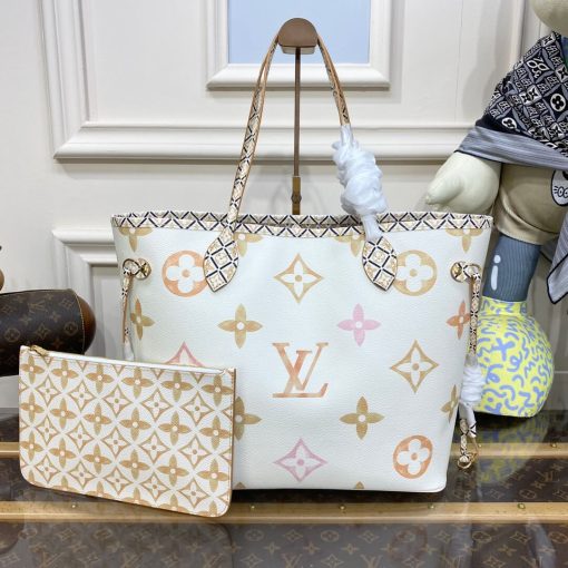 Louis Vuitton Neverfull MM M22978 M22979 M22980 Beige - Image 4