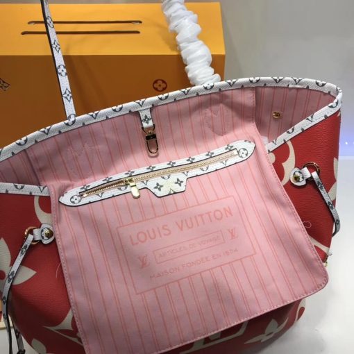Louis Vuitton Neverfull MM M44567 M44568 M44588 Red - Image 9