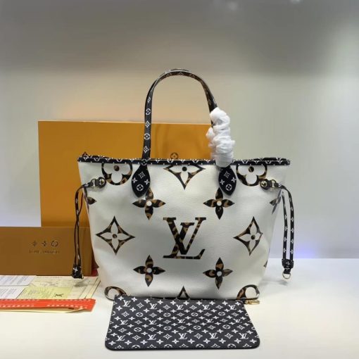 Louis Vuitton Neverfull MM M44676 M44716 White - Image 2