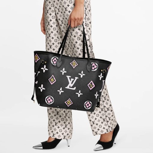 Louis Vuitton Neverfull MM M45818 M45819 Black - Image 2