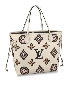 Louis Vuitton Neverfull MM M45818 M45819 Cream