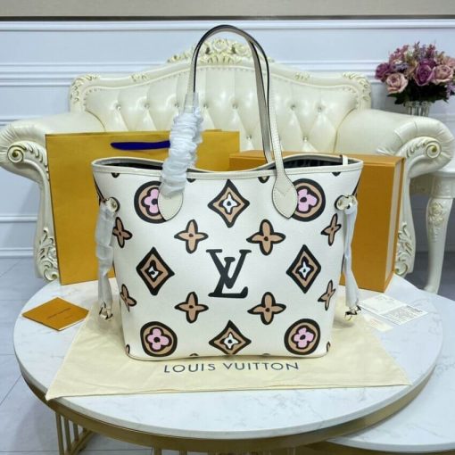 Louis Vuitton Neverfull MM M45818 M45819 Cream - Image 4