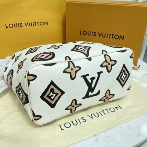 Louis Vuitton Neverfull MM M45818 M45819 Cream - Image 6