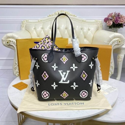 Louis Vuitton Neverfull MM M45818 M45819 Black - Image 4
