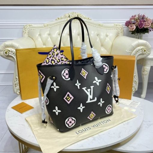 Louis Vuitton Neverfull MM M45818 M45819 Black - Image 5