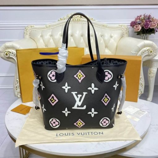 Louis Vuitton Neverfull MM M45818 M45819 Black - Image 6