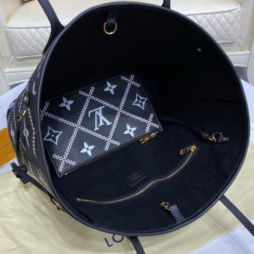 Louis Vuitton Neverfull MM M46039 M46040 Black - Image 12