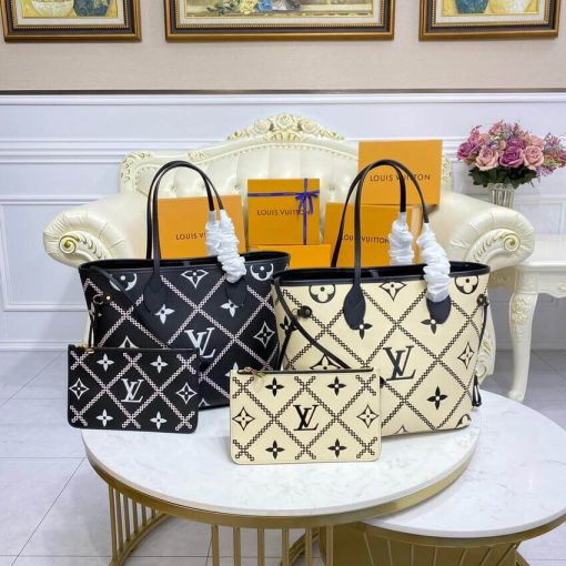 Louis Vuitton Neverfull MM M46039 M46040 Black - Image 18