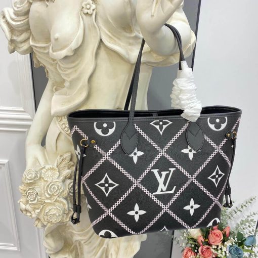 Louis Vuitton Neverfull MM M46039 M46040 Black - Image 3