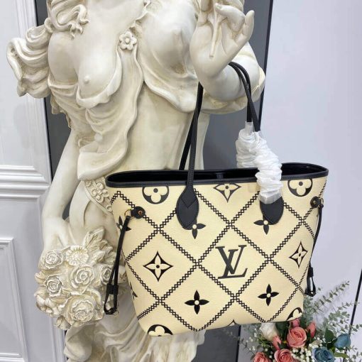 Louis Vuitton Neverfull MM M46039 M46040 Creme - Image 3