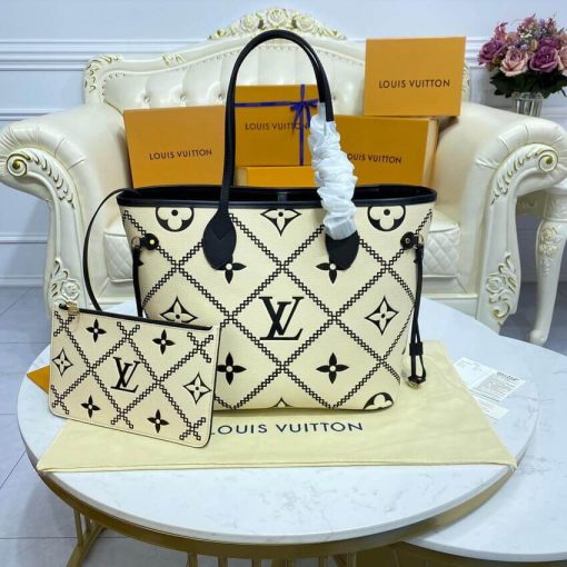 Louis Vuitton Neverfull MM M46039 M46040 Creme - Image 4