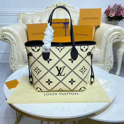 Louis Vuitton Neverfull MM M46039 M46040 Creme - Image 6