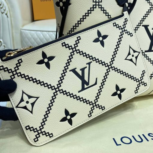 Louis Vuitton Neverfull MM M46039 M46040 Creme - Image 9