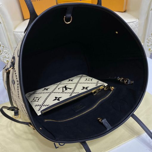 Louis Vuitton Neverfull MM M46039 M46040 Creme - Image 11