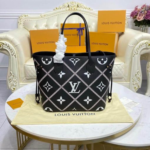 Louis Vuitton Neverfull MM M46039 M46040 Black - Image 6