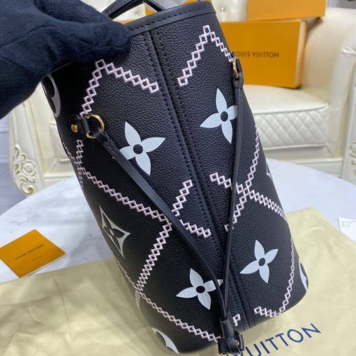 Louis Vuitton Neverfull MM M46039 M46040 Black - Image 8