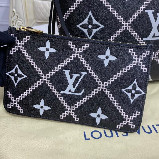 Louis Vuitton Neverfull MM M46039 M46040 Black - Image 9