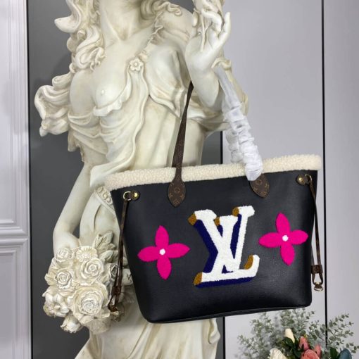 Louis Vuitton Neverfull MM M56960 In Leather and Shearling - Image 2