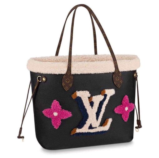 Louis Vuitton Neverfull MM M56960 In Leather and Shearling