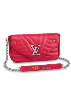 Louis Vuitton New Wave Chain Pochette M63956 M68479 Red