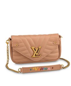 Louis Vuitton New Wave Chain Pochette M63956 M68479 Camel