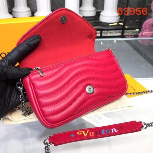 Louis Vuitton New Wave Chain Pochette M63956 M68479 Red - Image 8