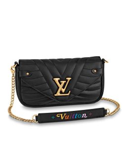 Louis Vuitton New Wave Chain Pochette M63956 M68479 Black
