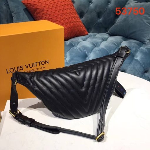 Louis Vuitton New Wave Leather Bumbag M53750 Black - Image 4