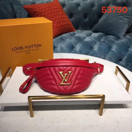 Louis Vuitton New Wave Leather Bumbag M53750 Red