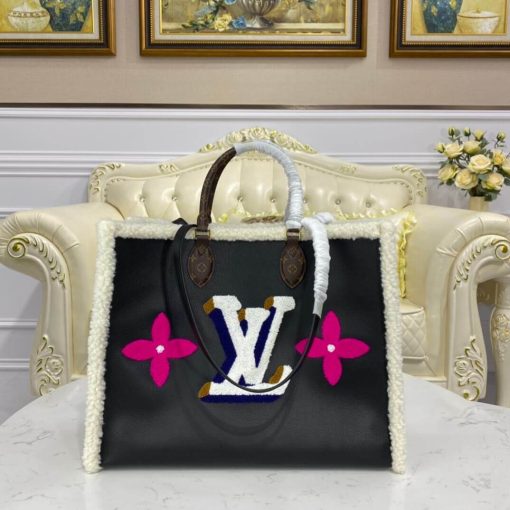 Louis Vuitton Onthego GM M56958 In Leather and Shearling - Image 3
