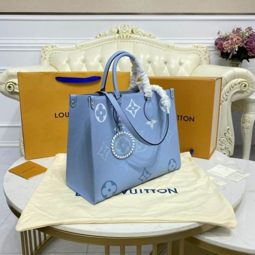 Louis Vuitton Onthego MM M45717 M45718 Blue - Image 6