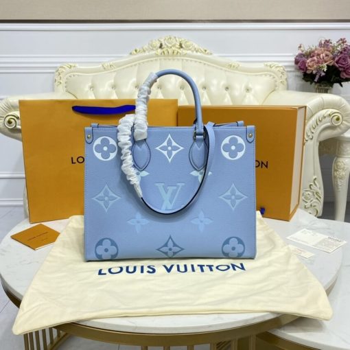 Louis Vuitton Onthego MM M45717 M45718 Blue - Image 7