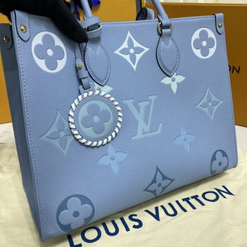 Louis Vuitton Onthego MM M45717 M45718 Blue - Image 9
