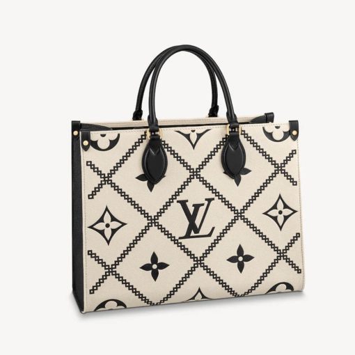 Louis Vuitton Onthego MM M46015  M46016 Cream