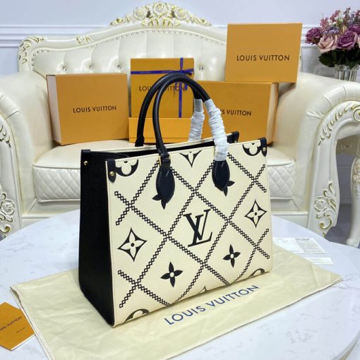 Louis Vuitton Onthego MM M46015  M46016 Cream - Image 4