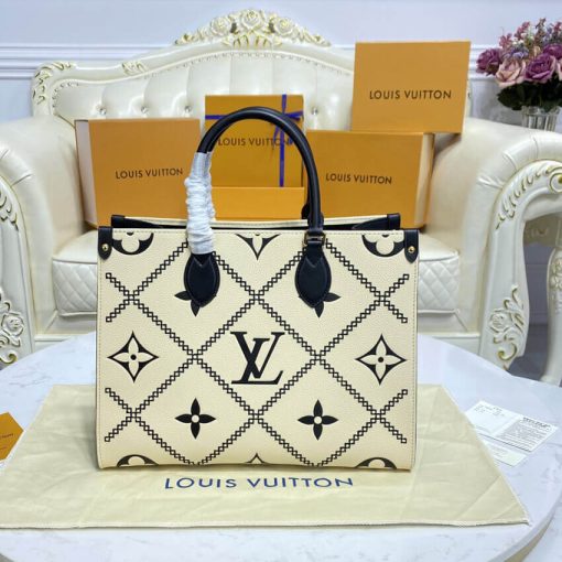 Louis Vuitton Onthego MM M46015  M46016 Cream - Image 5
