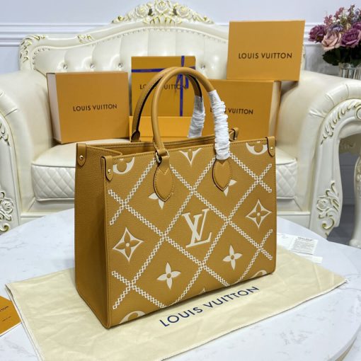 Louis Vuitton Onthego MM M46015  M46016 Apricot - Image 4