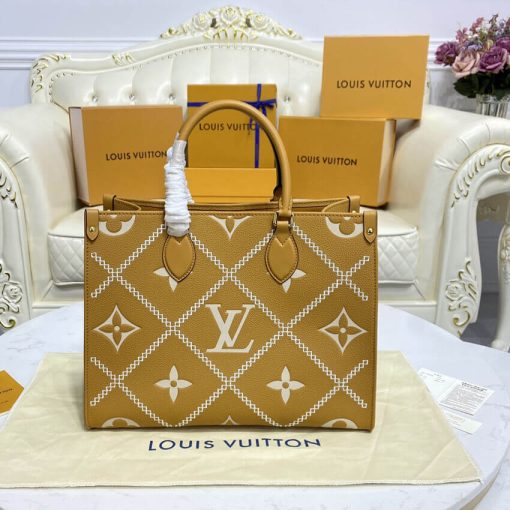 Louis Vuitton Onthego MM M46015  M46016 Apricot - Image 5