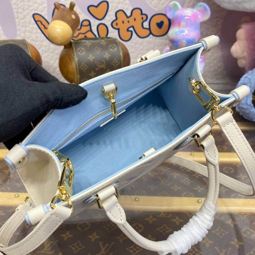 Louis Vuitton OnTheGo PM M46833 Latte Candy Blue - Image 14