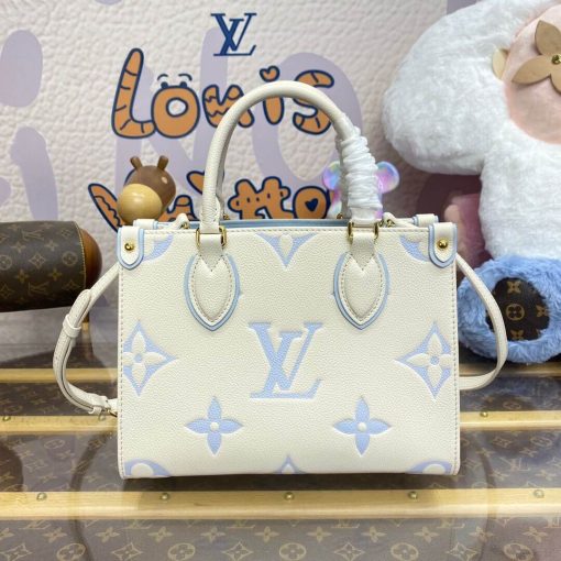 Louis Vuitton OnTheGo PM M46833 Latte Candy Blue - Image 6