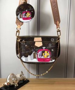 Louis Vuitton Paris Multi Pochette Accessoires M44813 Pink