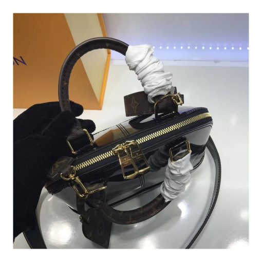 Louis Vuitton Patent Leather Alma BB M54785 Black - Image 3