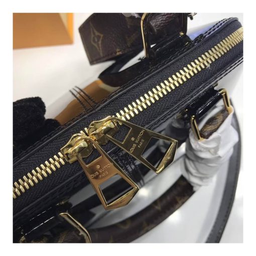 Louis Vuitton Patent Leather Alma BB M54785 Black - Image 4
