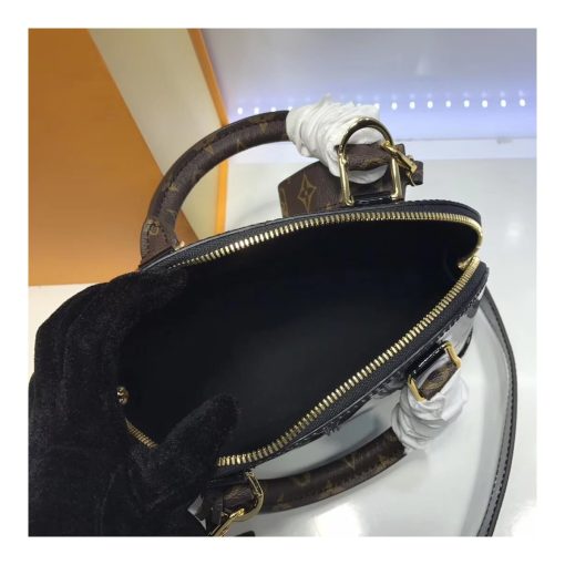 Louis Vuitton Patent Leather Alma BB M54785 Black - Image 8