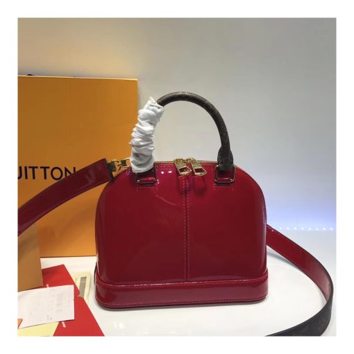 Louis Vuitton Patent Leather Alma BB M54785 Red - Image 8