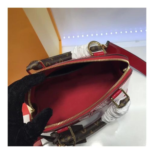 Louis Vuitton Patent Leather Alma BB M54785 Red - Image 9