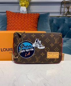 Louis Vuitton Print Double Zip Pochette M67561