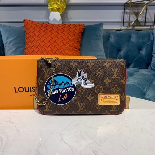 Louis Vuitton Print Double Zip Pochette M67561