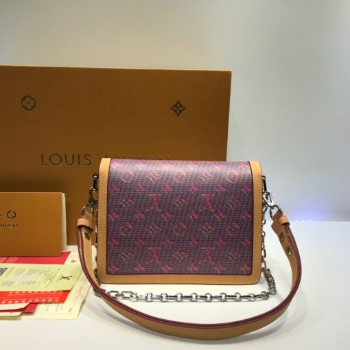 Louis Vuitton Printed Calf Leather Dauphine MM M55452 Pink - Image 4