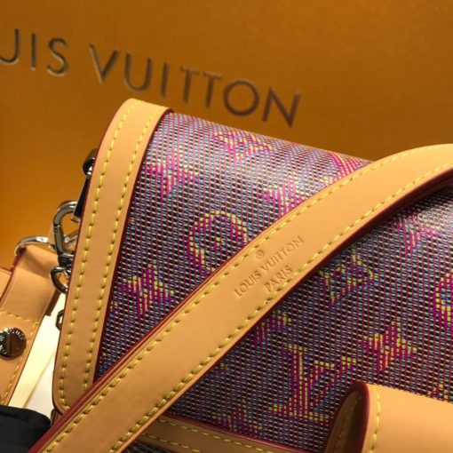 Louis Vuitton Printed Calf Leather Dauphine MM M55452 Pink - Image 5